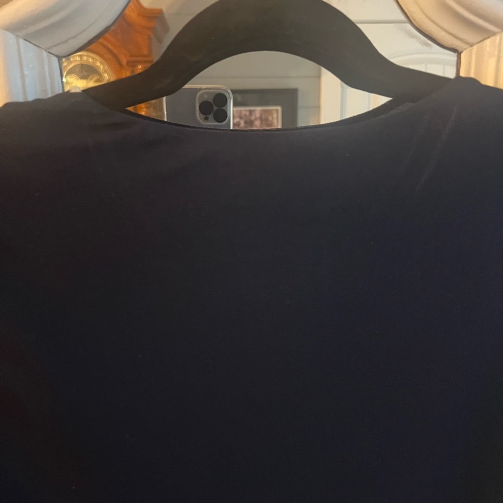 Alfani Dark Blue  and White Embellished Blouse - Picture 14 of 14